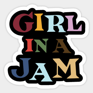 Girl in a Jam Sticker